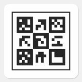 Sticker Carré code qr (Devant)
