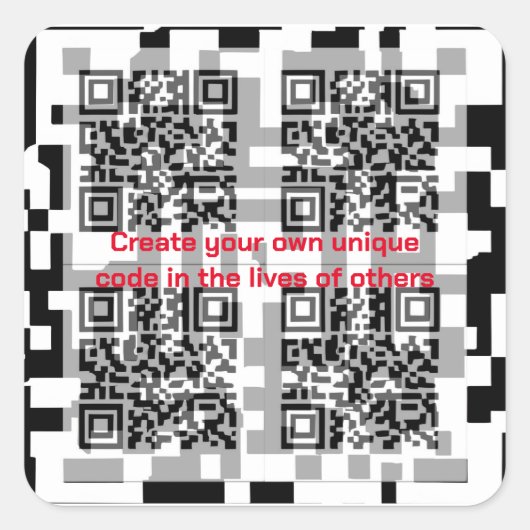 Sticker Carré Code QR (Devant)