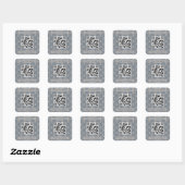 Sticker Carré Code QR amusant et fantaisiste (Feuille)