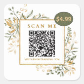 Sticker Carré Code QR - Code QR personnalisé (Devant)