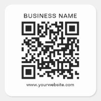 Code QR commercial minimaliste client noir blanc