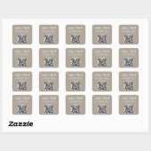 Sticker Carré Code QR Coupon de réduction scannable (Feuille)