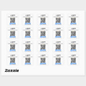 Sticker Carré Code QR de critiques Facebook Évaluez mon entrepri (Feuille)