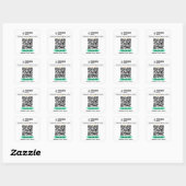 Sticker Carré Code QR de critiques Tripadvisor Évaluez l'entrepr (Feuille)