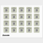 Sticker Carré Code QR de rendez-vous suivant (Feuille)
