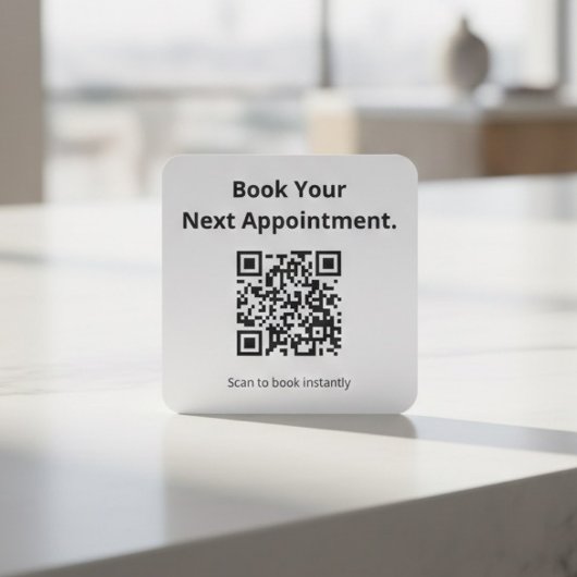 Sticker Carré Code QR de réservation de votre prochain rendez-vo
