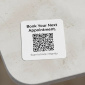 Sticker Carré Code QR de réservation de votre prochain rendez-vo