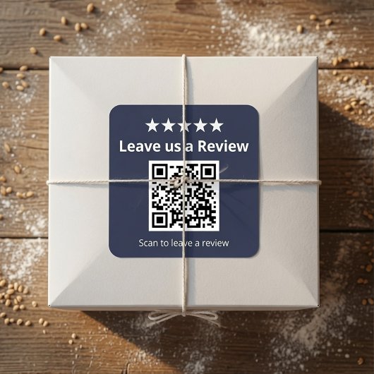 Sticker Carré Code QR de révision Google | Laissez-nous un avis