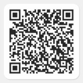 Sticker Carré Code QR de site Web personnalisé (Devant)