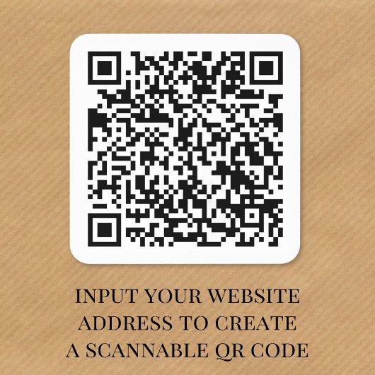 Sticker Carré Code QR de site Web personnalisé