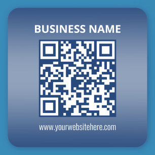 Sticker Carré Code QR Dégradé Bleu (ou toute couleur)