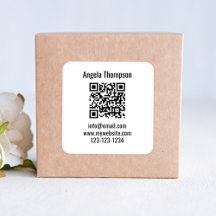 Code QR d'entreprise blanc personnalisé de base
