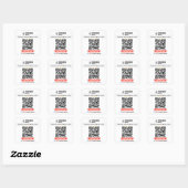 Sticker Carré Code QR des avis Google Évaluez mon entreprise 5 é (Feuille)