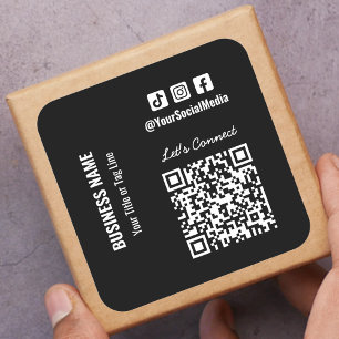 Sticker Carré Code QR des médias sociaux