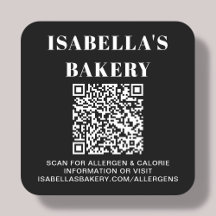 Code QR d'information sur les calories en cas d'al