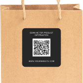 Sticker Carré Code qr d'informations commerciales en noir blanc