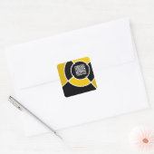 Sticker Carré code QR du bullseye orange (Enveloppe)