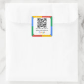 Sticker Carré Code QR du lien Google Review (Sac)
