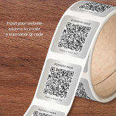 Sticker Carré Code QR Entreprise Argent