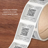 Sticker Carré Code QR Entreprise Argenté