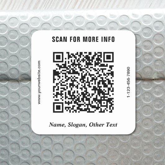 Sticker Carré Code QR Entreprise Moderne