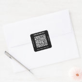 Sticker Carré Code QR Entreprise Moderne Noir (Enveloppe)