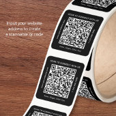 Sticker Carré Code QR Entreprise Noir
