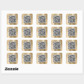 Sticker Carré Code QR Entreprise Or (Feuille)