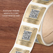 Sticker Carré Code QR Entreprise Or