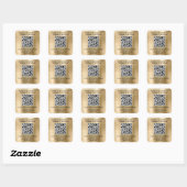Sticker Carré Code QR Entreprise Or (Feuille)
