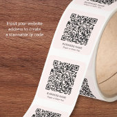 Sticker Carré Code QR Entreprise Rose
