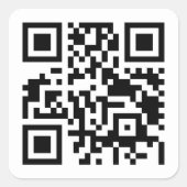 Sticker Carré Code QR - Entrez simplement l'URL de votre site We (Devant)