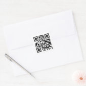 Sticker Carré Code QR - Entrez simplement l'URL de votre site We (Enveloppe)