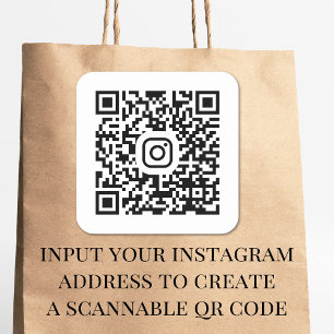Sticker Carré Code QR Instagram moderne