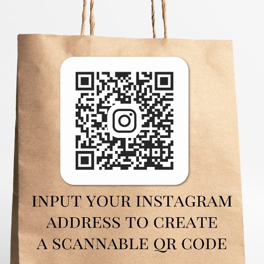 Sticker Carré Code QR Instagram moderne