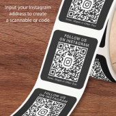 Sticker Carré Code QR Instagram Noir