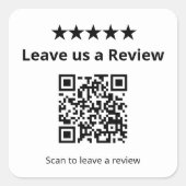 Sticker Carré Code QR « Laissez-nous un avis » | Avis client (Devant)