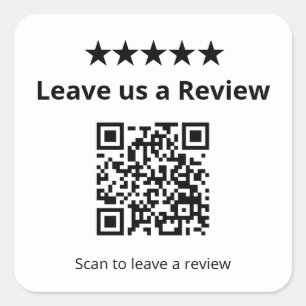 Sticker Carré Code QR « Laissez-nous un avis »   Avis client 
