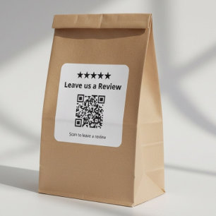 Sticker Carré Code QR « Laissez-nous un avis » Avis client