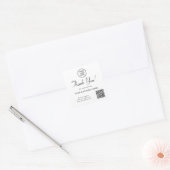 Sticker Carré Code QR Logo Entreprise Merci (Enveloppe)