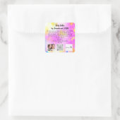 STICKER CARRÉ CODE QR LOGO PHOTO PRODUIT DESCRIPTION BEURRE ROSE (Sac)