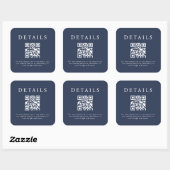 Sticker Carré Code QR Mariage Parker (Feuille)