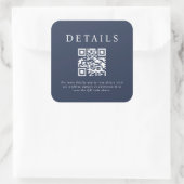 Sticker Carré Code QR Mariage Parker (Sac)