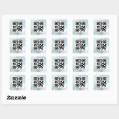 Sticker Carré Code QR moderne de entreprise sans contact (Feuille)