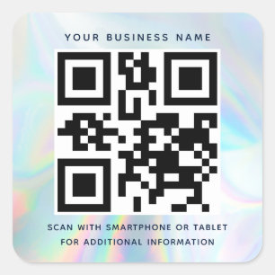 Sticker Carré Code QR moderne de entreprise sans contact