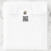 Sticker Carré Code QR moderne et logo d'entreprise (Sac)