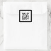Sticker Carré Code QR modifiable et conception personnalisée sim (Sac)