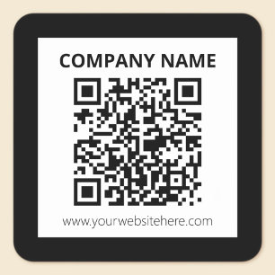 Sticker Carré Code QR modifiable et conception simple personnali