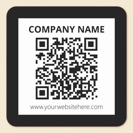 Sticker Carré Code QR modifiable et conception simple personnali