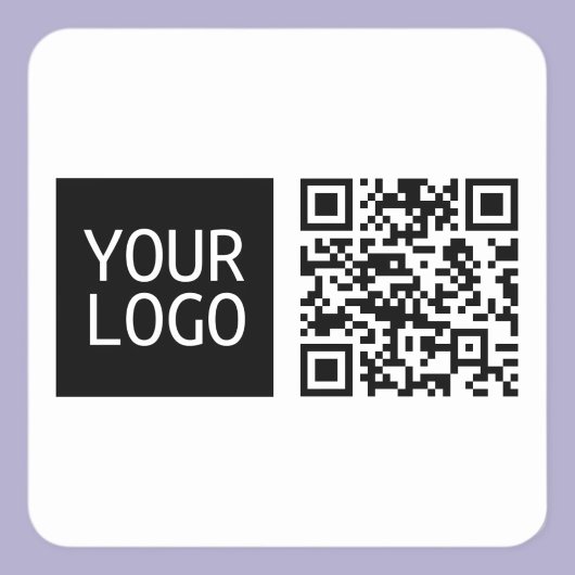 Sticker Carré Code QR modifiable et logo ou image de votre entre